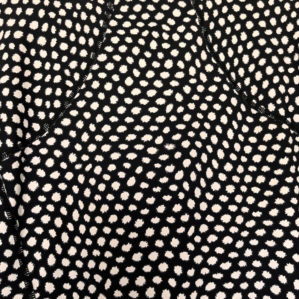 Christine Alexander Black & White Swirling Dot Pebble Print Zip Jacket Size XL - Picture 6 of 13